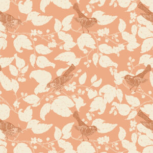 Art Gallery Fabrics - Wild Forgotten - Blackberries Thrush Apricot