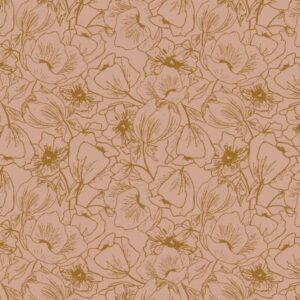 Cotton&Steel - Wallflower - Anemones - Mauve