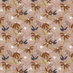Cotton&Steel - Wallflower - Blooms - Dusty Pink