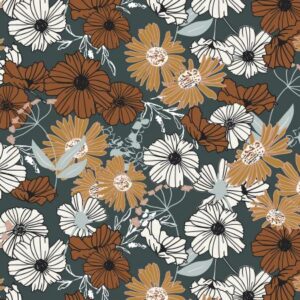 Cotton&Steel - Wallflower - Flower Child - Hunter Green