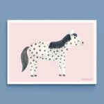 Frau Ottilie - Print A4 *Weißes Pferd mit Punkten* Frau Ottilie - Print A4 *Weißes Pferd mit Punkten*