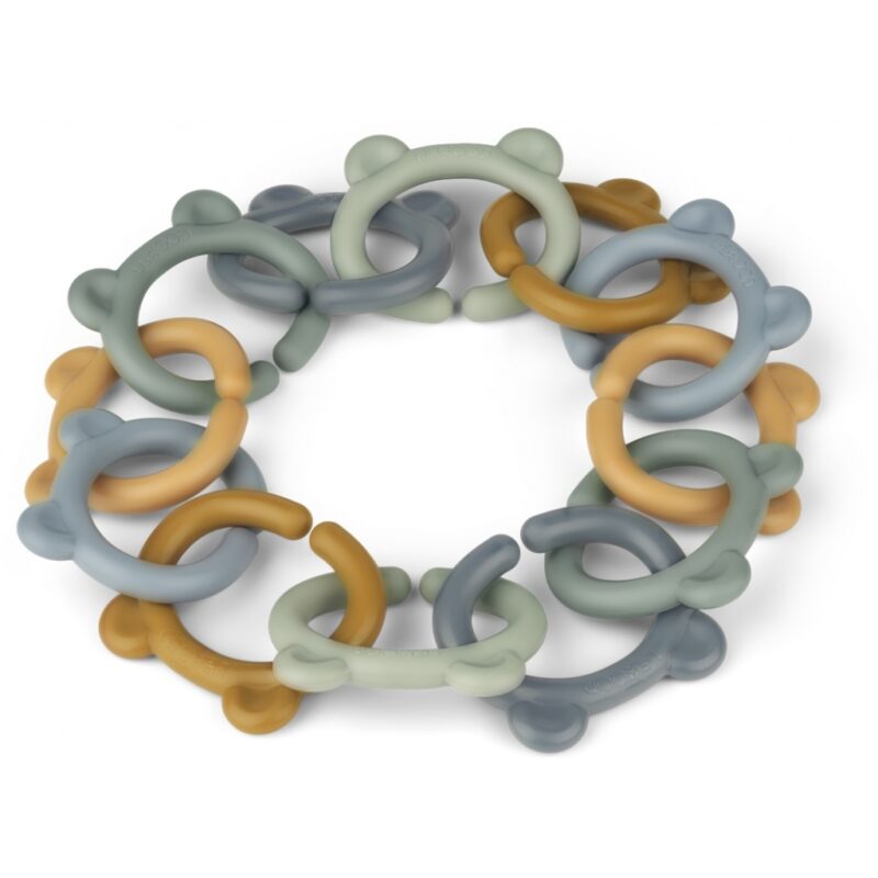 Ringkette "Benedict Multi Ring" 12er Set – Sky Blue Multi Mix – Bild 2