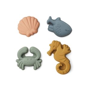 Liewood - Gill sand moulds 4-pack (Sea creature/sandy mix)