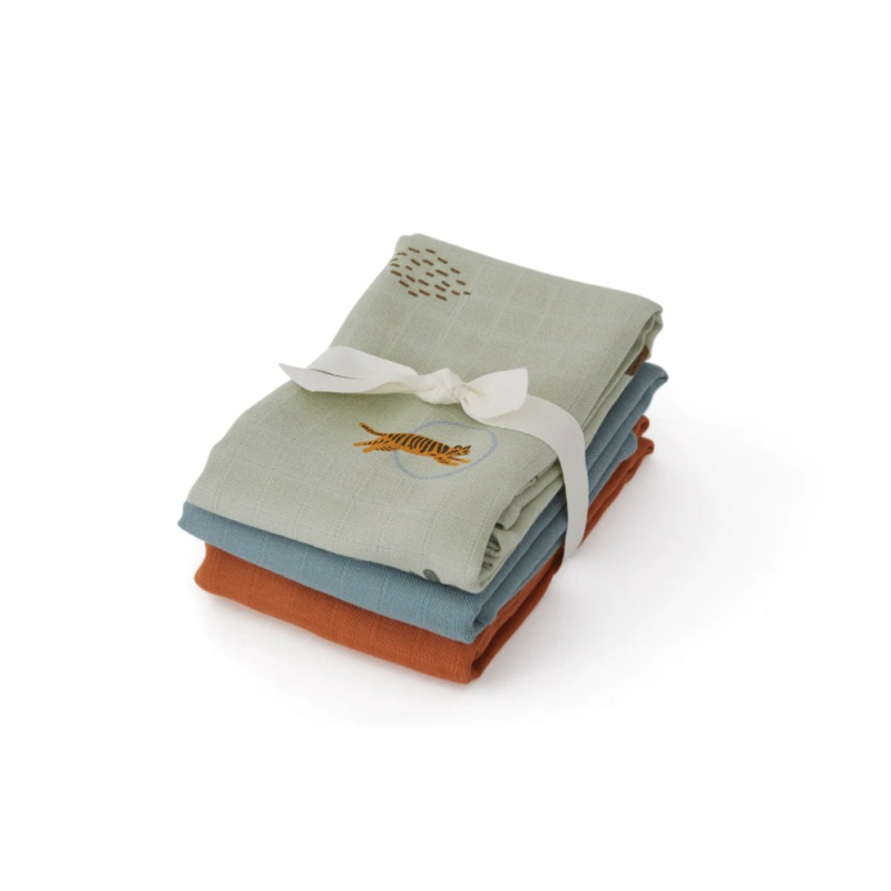 Oyoy - Muslin Square 3er Set - Tiger