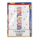 Einladungskarten-Set mit bunten Punkten – Einladung