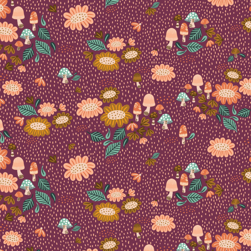 Cotton&Steel Fabrics - Clara Jane - Fiona Floral - Night Flower Cotton&Steel Fabrics - Clara Jane - Fiona Floral - Night Flower