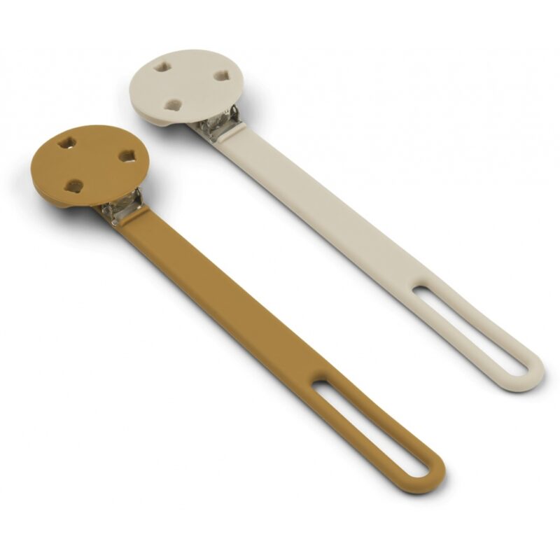 Nuckelband 2er Set "Willow Pacifier Strap" – Golden Caramel / Sandy Mix – Bild 2
