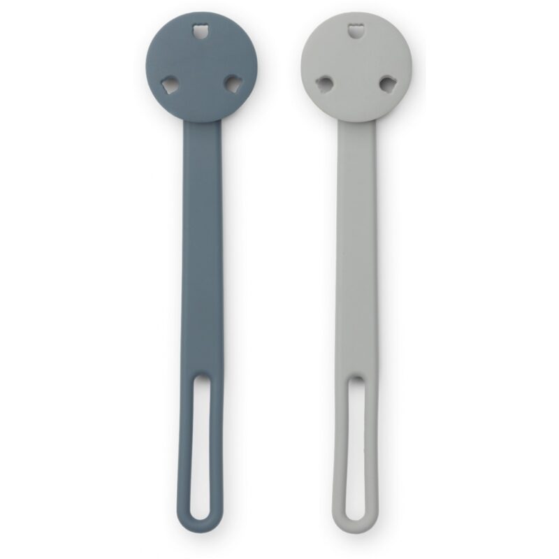 Liewood - Willow pacifier strap 2-pack (Whale blue/Dove blue mix)