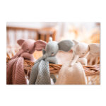 Kuscheltuch mit großem Elefanten, natur