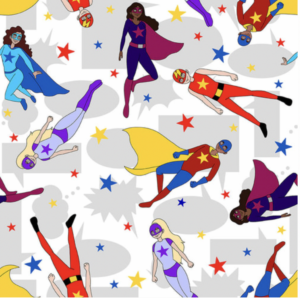 Blank Quilting Copoeration - SUPERHEROES WEAR MASKS - White