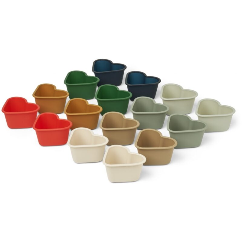 16 wiederverwendbare Kuchenförmchen "Tilo Cake Cup" - Heart / Holiday Multi Mix – Bild 2