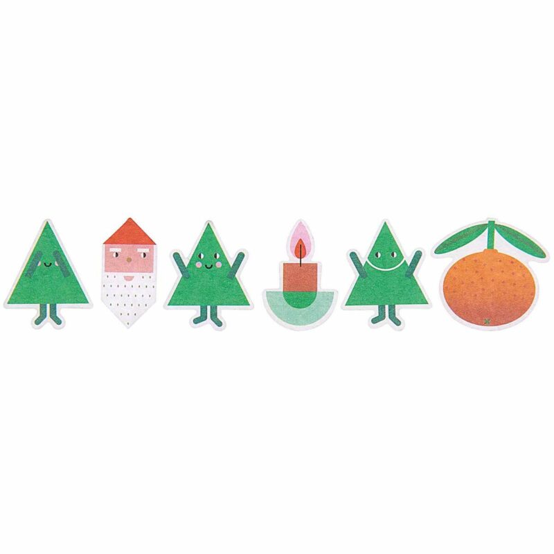 Rico Design Washi Sticker Weihnachtsfiguren 200 Stück
