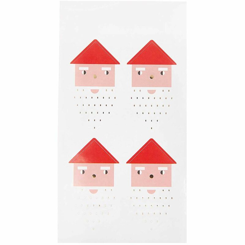Paper Poetry Sticker Weihnachtsmänner 4 Blatt