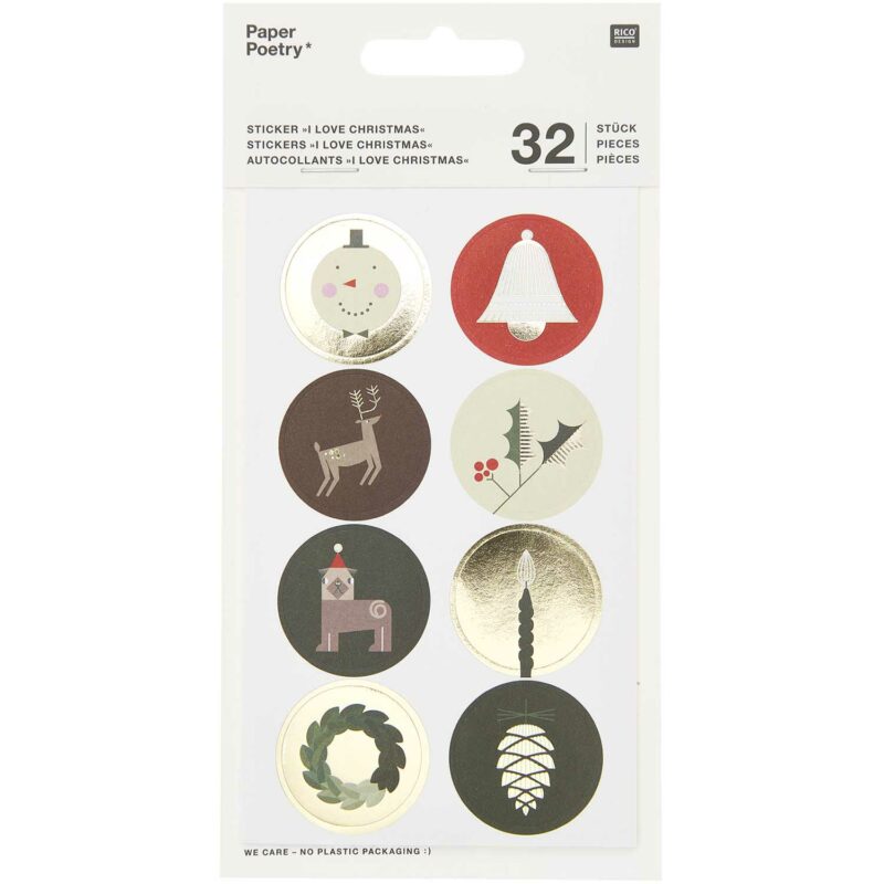 Sticker-Set "I love Christmas"