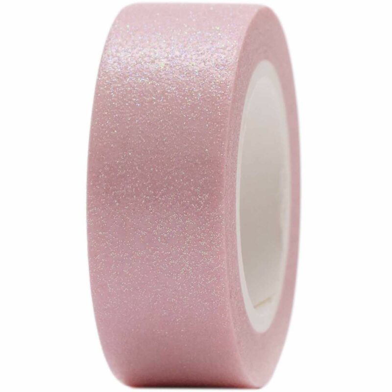 Paper Poetry Tape set Glitter pastell 15mm 5m - Rosa