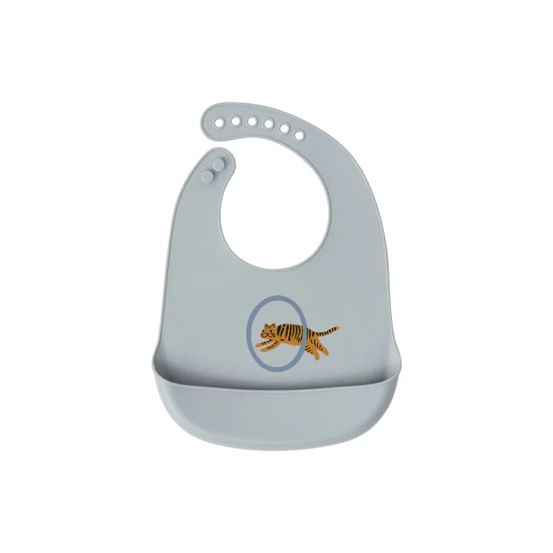 BIB TIGER - PACK OF 2 - PALE BLUE