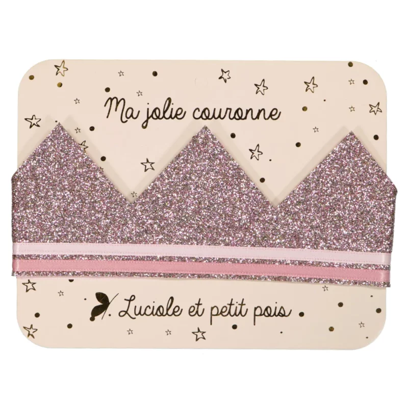 Luciole et Petit Pois - Krone mit Glitzer - Pink