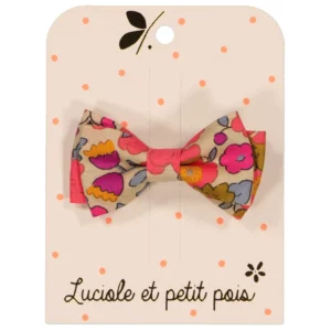 Luciole et Petit Pois  - Doppelschleife Haarspange - Liberty Betsy Fluo Tee