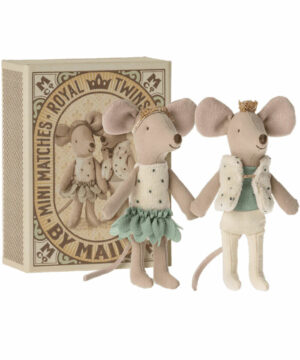 Kleine Zwillingsmäuse in Schachtel “Royal Twins Mice” – Little Sister And Brother