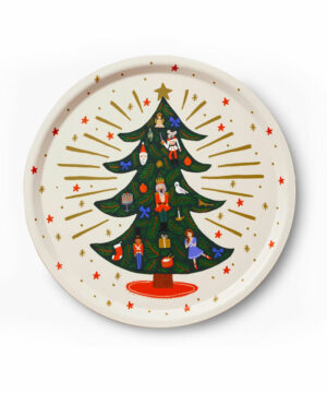 Holiday Round Serving Tray