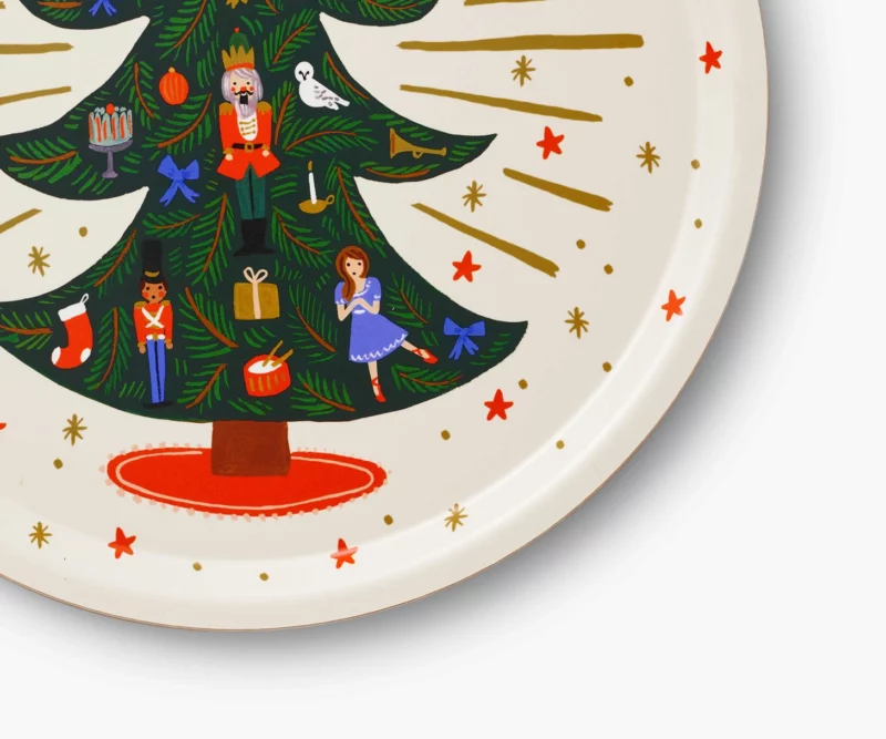 Holiday Round Serving Tray