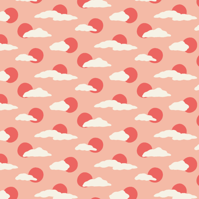 Cotton&Steel Fabrics - Jungle Cruisin' - Hazy Skies - Pink Sky