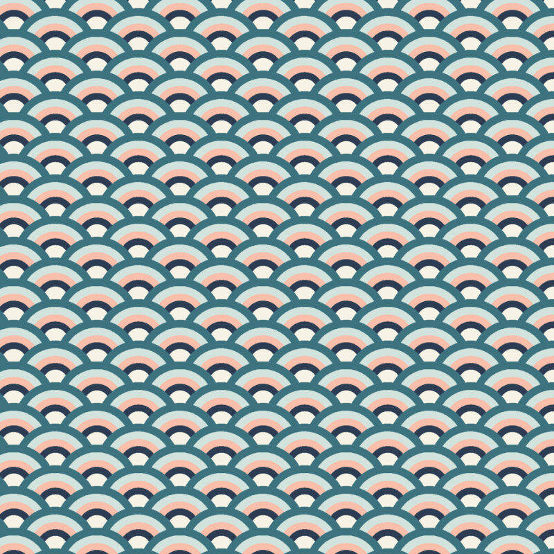 Cotton&Steel Fabrics - Jungle Cruisin' - Rainforest Rainbow - Summer Night