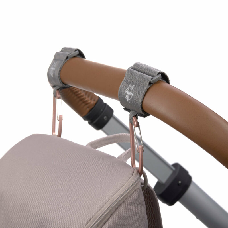 Kinderwagenhaken "Stroller Hooks with Carabiner " im 2er Set – Grey – Bild 3