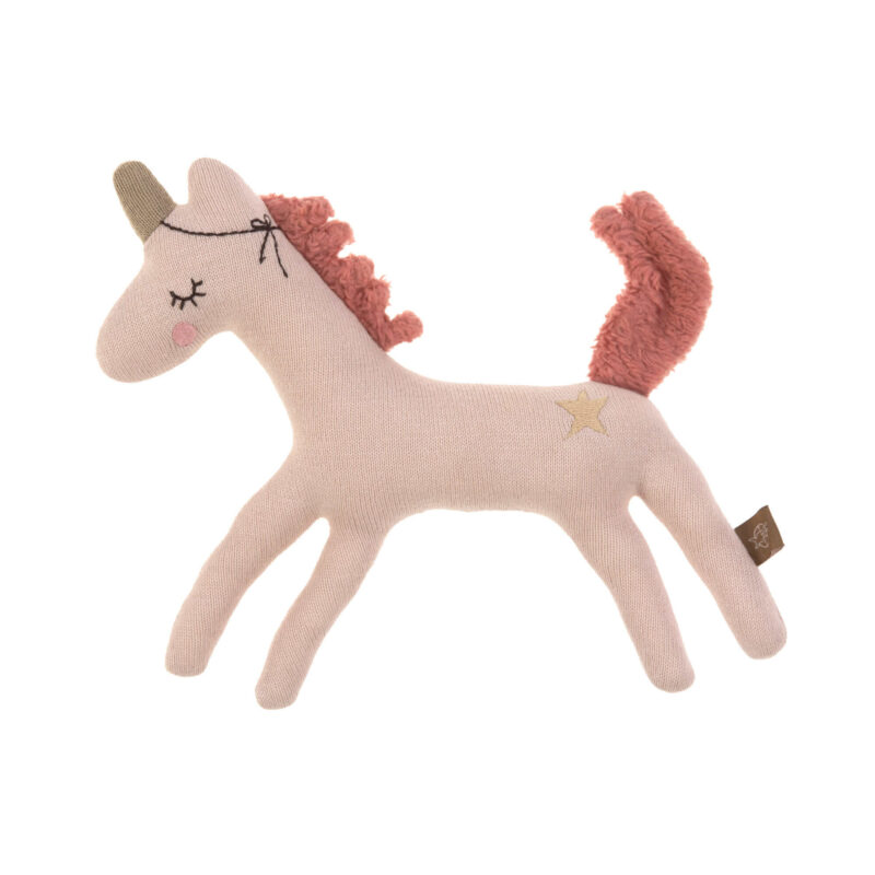 Lässig - Kuscheltier mit Rassel & Knisterpapier - Knitted Toy More Magic Horse