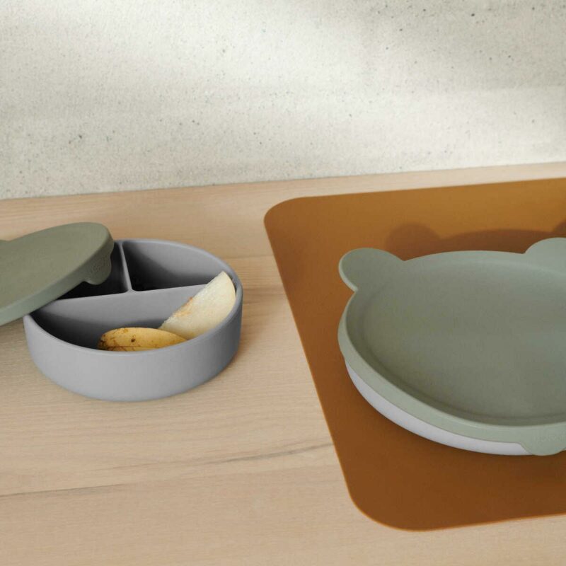 Lunchbox mit Unterteilung "Rosie Divider Bowl"– Mr. Bear / Faune Green / Dove Blue Mix – Bild 2