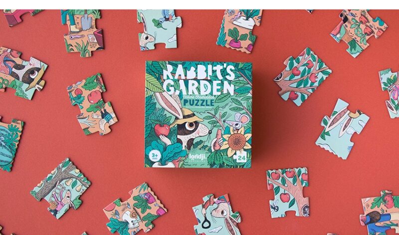 Puzzle "Rabbit's Garden" – 24 Teile – Bild 2