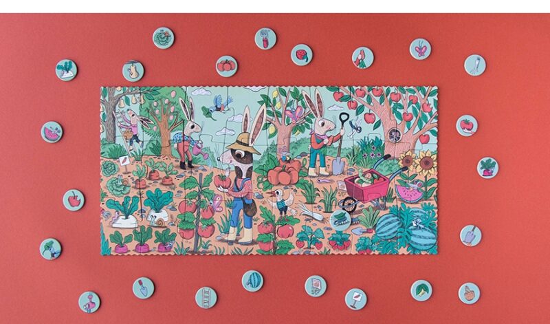 Puzzle "Rabbit's Garden" – 24 Teile – Bild 3