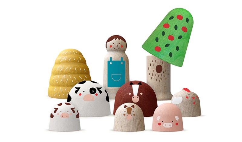 Holzspielzeug "Wooden Toys" – My wooden world farm – Bild 3