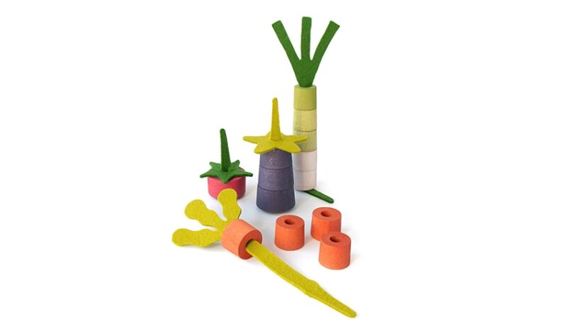 Holzspielzeug zum Fädeln "Wooden Toys" – Veggies – Bild 2