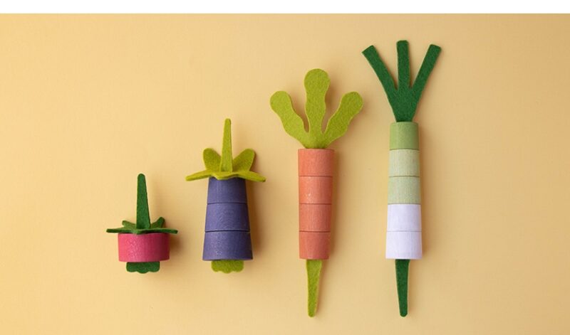 Holzspielzeug zum Fädeln "Wooden Toys" – Veggies – Bild 3