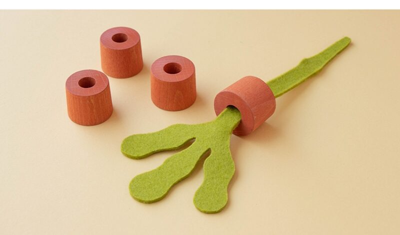 Holzspielzeug zum Fädeln "Wooden Toys" – Veggies – Bild 4