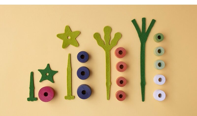 Holzspielzeug zum Fädeln "Wooden Toys" – Veggies – Bild 5
