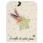 Luciole et Petit Pois - Shooting star hair clip - Gold glitte Luciole et Petit Pois - Shooting star hair clip - Gold glitte