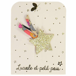 Luciole et Petit Pois - Shooting star hair clip - Gold glitte