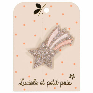 Luciole et Petit Pois - Shooting star hair clip - Pink pastel