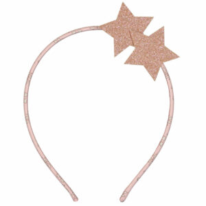 Luciole et Petit Pois - Stars hair band - Pink glitter - Liberty Capel rose nude