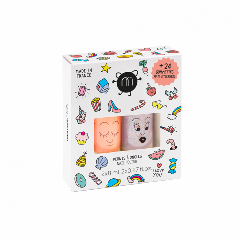 Nailmatic - CRAC set - Nail polish and stickers Flamingo Polly