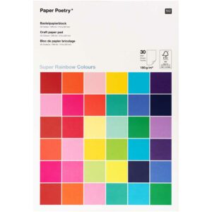 rico design - Bastelblock Super Rainbow Colours - 30 Blatt