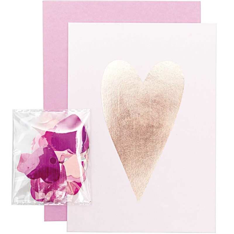 rico design - DIY CARD LIEBE HERZ ROSA