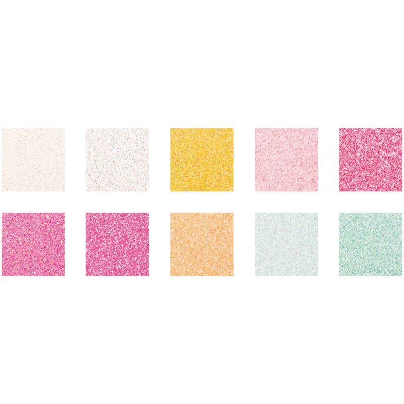 Bastelblock "Glitter" Candy Mix – 10 BLATT – Bild 2