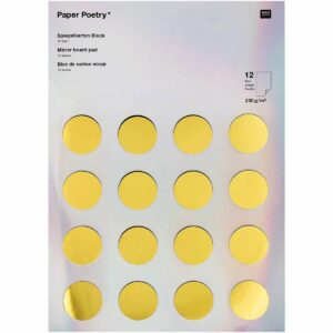 rico design - Paper Poetry Spiegelkartonblock gold-silber 21x29