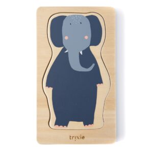 Trixie Baby - Wooden 4-layer animal puzzle