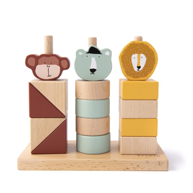 Trixie Baby - Wooden animal blocks stacker
