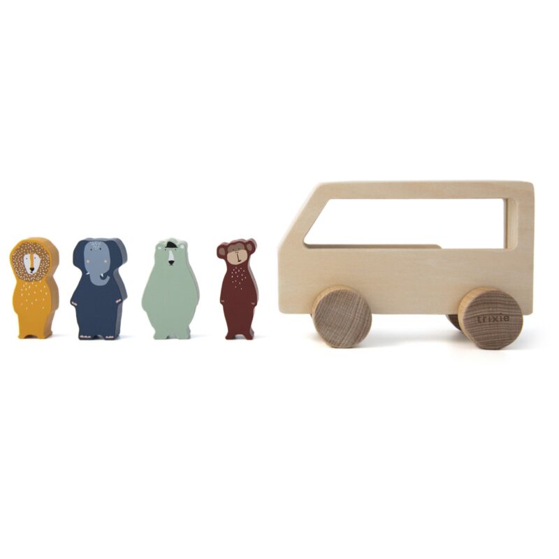Trixie Baby - Wooden animal bus