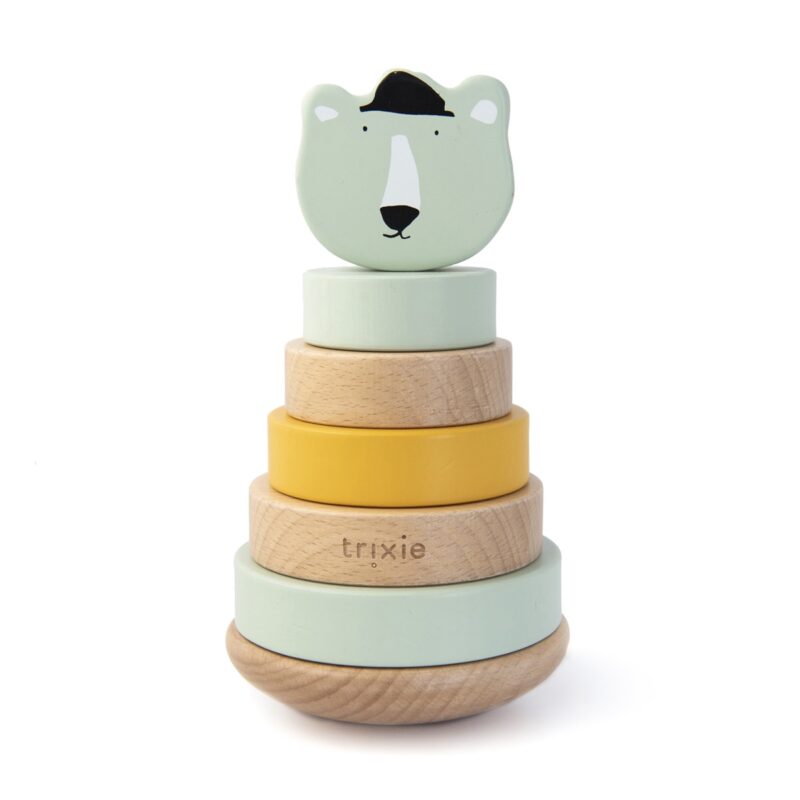 Trixie Baby - Wooden stacking toy - Mr. Polar Bear